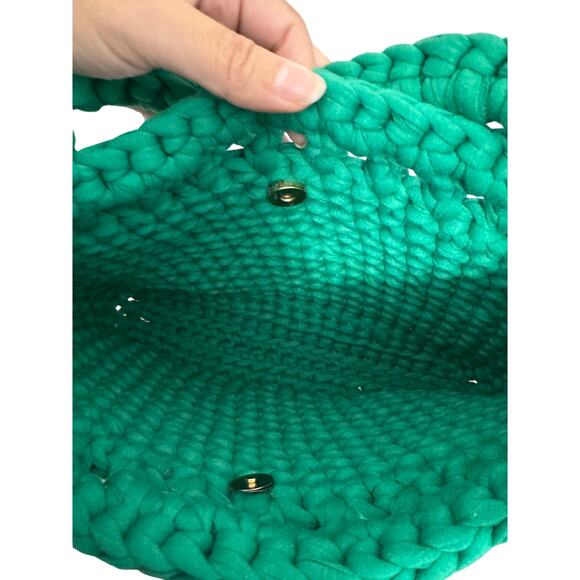 NEW Boho Handmade knitted bag GREEN Women's Fashion Purse Rare Fairy Cottegecore - Picture 3 of 7